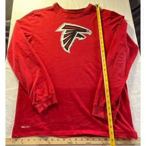 Nike NFL Team Apparel Atlanta Falcons Sweatshirt Mens Large Red Dri Fit Pullover